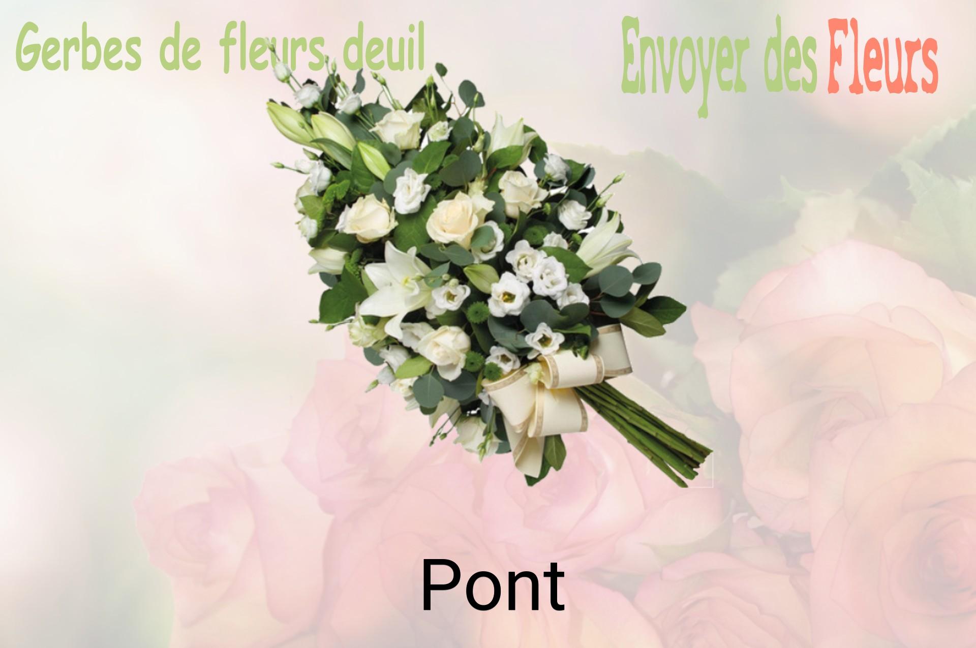 Gerbe de fleurs de deuil livrée à Pont